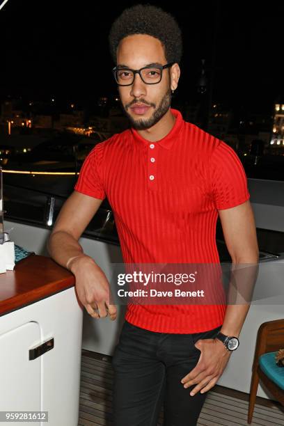 Royce Pierreson attends the Lark and Berry launch party on a private yacht during the 71st Cannes Film Festival on May 16, 2018 in Cannes, France.