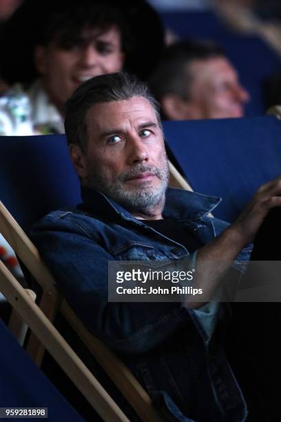 Actor John Travolta attends the "Grease" 40th Anniversary Screening during the 71st annual Cannes Film Festival at on May 16, 2018 in Cannes, France.