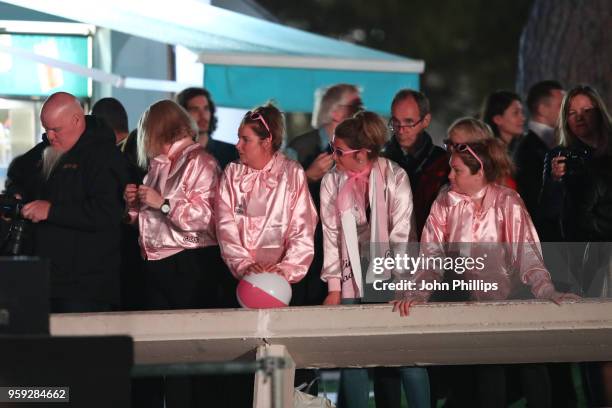 Fans attend the "Grease" 40th Anniversary Screening during the 71st annual Cannes Film Festival at on May 16, 2018 in Cannes, France.