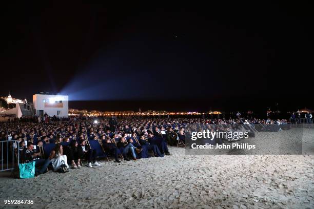 General view at the "Grease" 40th Anniversary Screening during the 71st annual Cannes Film Festival at on May 16, 2018 in Cannes, France.