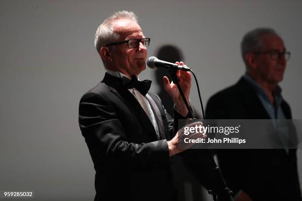 Cannes Film Festival Director Thierry Fremaux speaks onstage during the "Grease" 40th Anniversary Screening during the 71st annual Cannes Film...