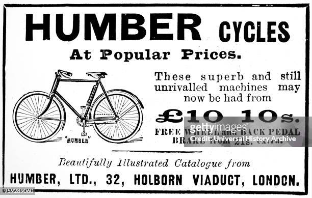Advert for Humber Diamond Tubular Frame, Bycicle 1890.
