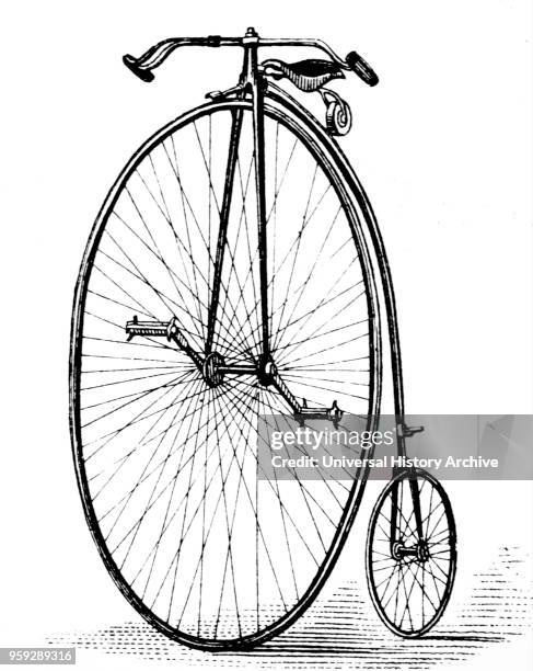 Illustration showing the King of Clubs model of the 'Penny Farthing' Bicycle 1890.