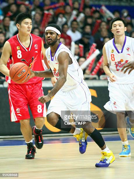 In a picture taken on January 20, 2010 John Lucas III -- son of legendary Rocket playmaker John Lucas, plays for China Basketball Association's...