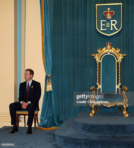 Prince William attends an Australia Day reception at Government House on the third day of his visit to Australia on January 21, 2010 in Melbourne,...