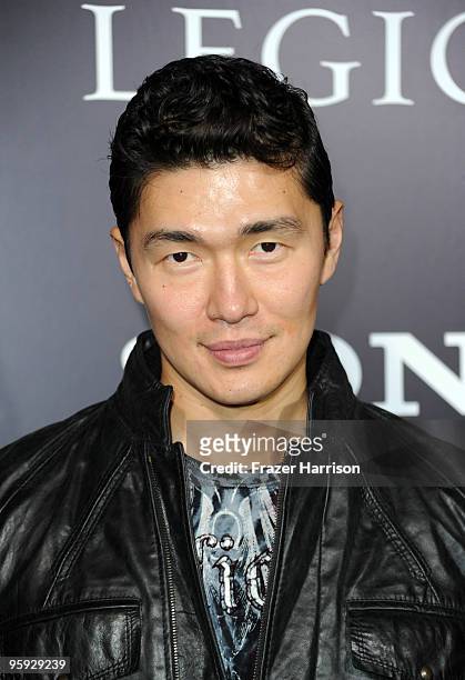 Actor Rick Yune arrives at the premiere Of Screen Gems' "Legion" at the Arclight Hollywood at Cinerama Dome on January 21, 2010 in Los Angeles,...