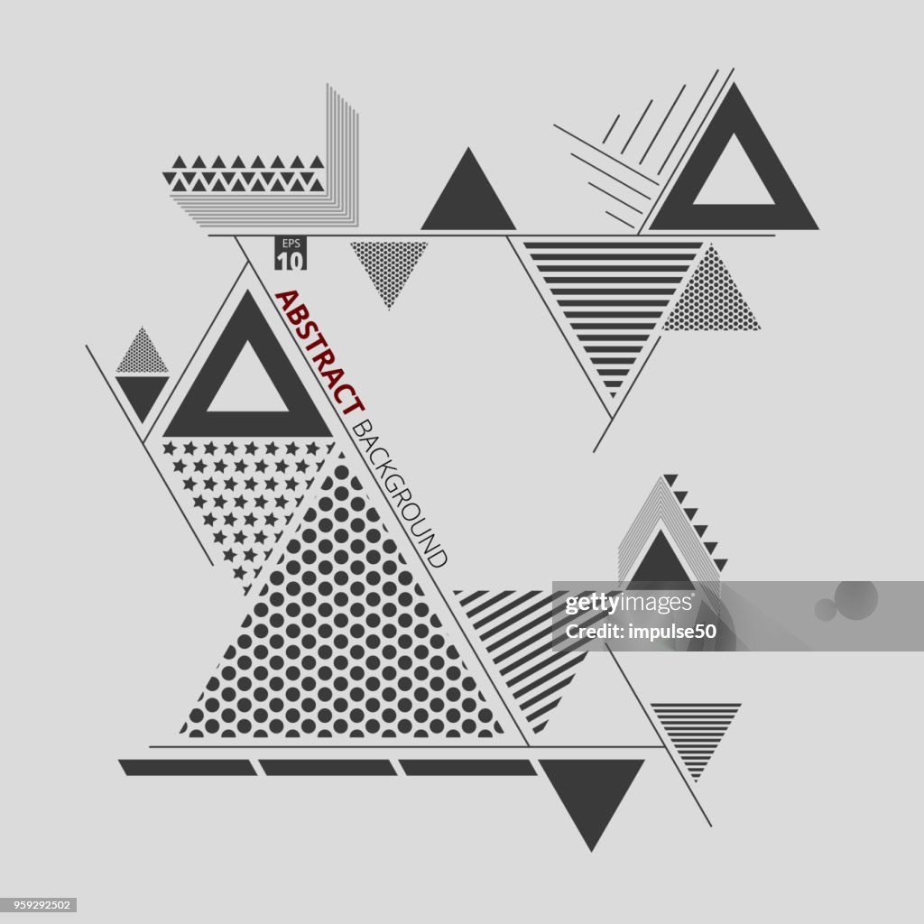 Triangle Abstract Math Abstract Of Triangle Shapes In Various Combination Background High-Res ...