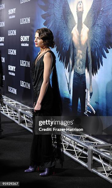 Actress Willa Holland arrives at the premiere Of Screen Gems' "Legion" at the Arclight Hollywood at Cinerama Dome on January 21, 2010 in Los Angeles,...