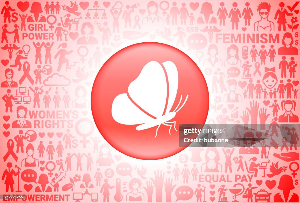 Butterfly Girl Power Women's Rights Background