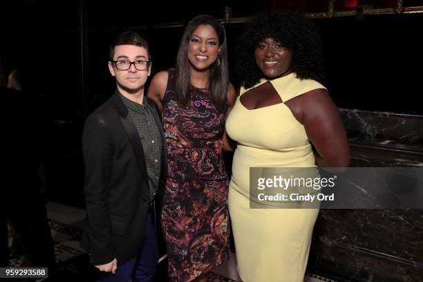 Christian Siriano, Lori Stokes and Danielle Brooks attend the Bottomless Closet's 19th Annual Spring Luncheon on May 16, 2018 in New York City.