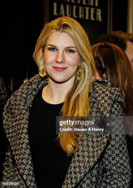 Actress Lily Rabe attends the opening night of "Present Laughter" on Broadway at the American Airlines Theatre on January 21, 2010 in New York City.