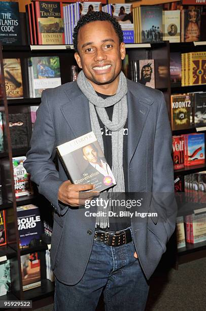 Actor Hill Harper signs copies of his new book ''Conversation'' on January 21, 2010 at the Barnes and Noble in Torrance, California.