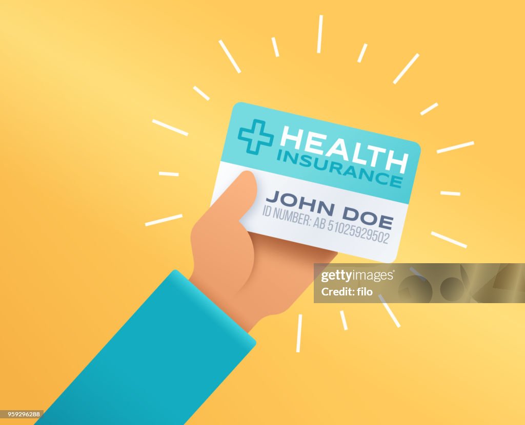 Hello Card Insurance Health Insurance Card High-Res Vector Graphic - Getty Images