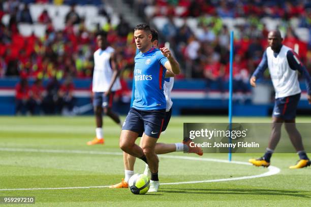 Hatem Ben Arfa of PSG during the training session of Paris Saint Germain at Parc des Princes on May 16, 2018 in Paris, France.