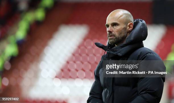 Rotherham United manager Paul Warne during the Sky Bet League One Playoff match at the AESSEAL New York Stadium, Rotherham