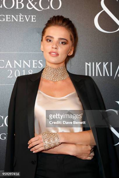 Anna Andreas attends the Jacob & Co Cannes 2018 party at Nikki Beach on May 16, 2018 in Cannes, France.