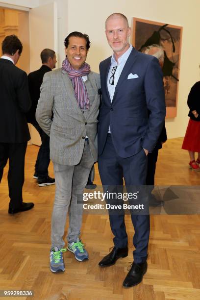 Alexander Barani and Jean-David Malat attend Pace Gallery Celebrates Julian Schnabel at 6 Burlington Gardens on May 16, 2018 in London, England.