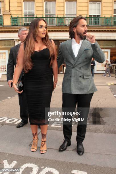 Tamara Ecclestone and Jay Rutland attend a private view of The Connor Brothers new exhibition 'Call Me Anything But Ordinary' featuring a charity...