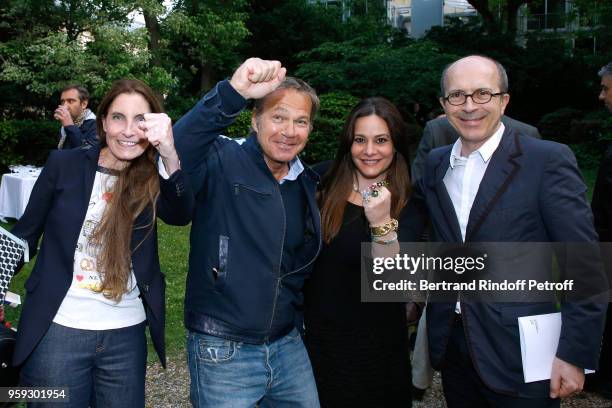 Francisca Matteoli, her husband Doctor Bertrand Matteoli, Hedieh Loubier and her husband, CEO of "First Heritage Brands" Jean-Marc Loubier attend "Un...