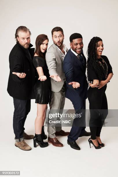 Upfront Portrait Studio -- Pictured: Tyler Labine, Janet Montgomery, Ryan Eggold, Jocko Sims, Freema Agyeman, "New Amsterdam" --