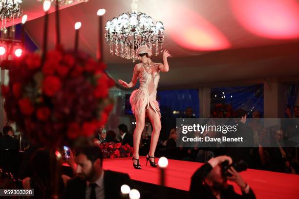 General view of the atmosphere at the Jacob & Co Cannes 2018 party at Nikki Beach on May 16, 2018 in Cannes, France.