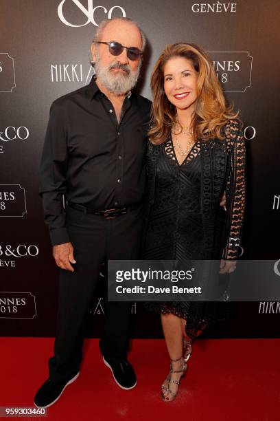 Lucia Penrod and Jack Penrod attend the Jacob & Co Cannes 2018 party at Nikki Beach on May 16, 2018 in Cannes, France.