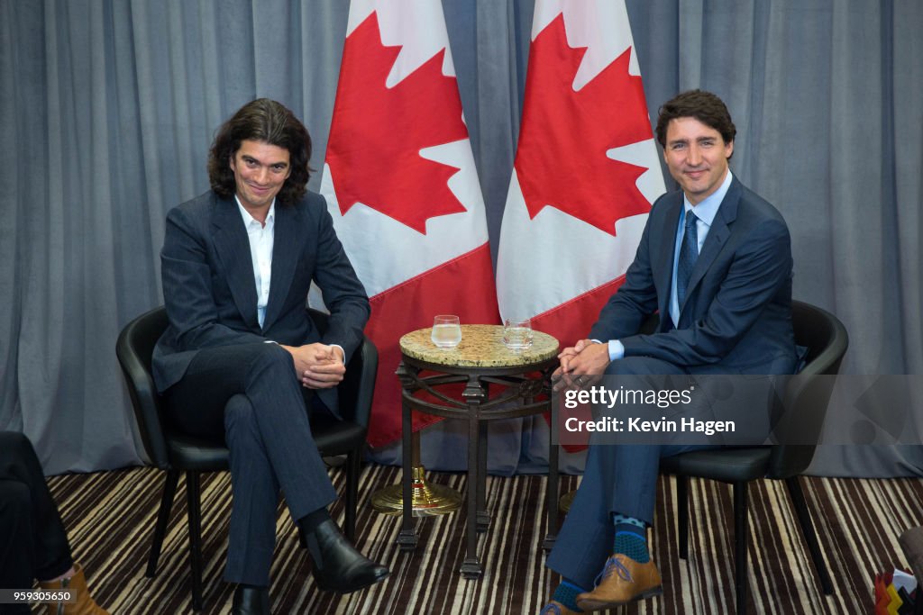 Canadian Prime Minister Justin Trudeau Meets With CEO's Of Pepsi And WeWork In New York