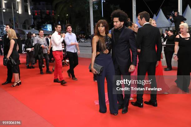 Mia Fry and Alexandre Le Strat attends the screening of "Whitney" during the 71st annual Cannes Film Festival at Palais des Festivals on May 16, 2018...