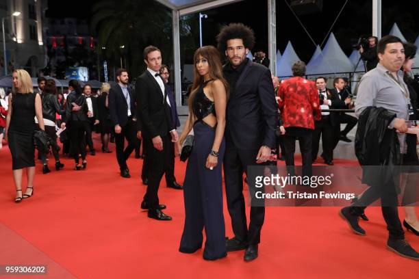 Mia Fry and Alexandre Le Strat attends the screening of "Whitney" during the 71st annual Cannes Film Festival at Palais des Festivals on May 16, 2018...