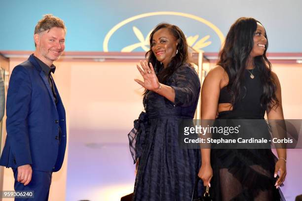 Director Kevin Macdonald and executive producer Pat Houston attend the screening of "Whitney" during the 71st annual Cannes Film Festival at Palais...