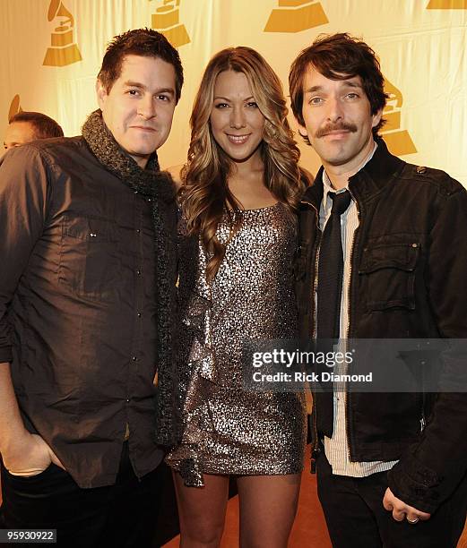 Grammy Nominees Dan Haseltine Colbie Caillat and Stephen Mason at the GRAMMY Nominee Party at the Loews Vanderbilt Hotel on January 21, 2010 in...