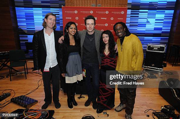 Kim Carrol, Gingger Shankar, Izler, Lili Hayden, Will Calhoun attend Opening Night: An Artist At The Table during the 2010 Sundance Film Festival at...