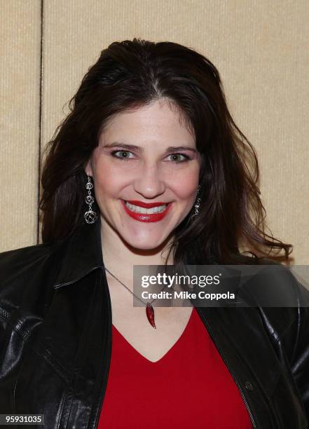 Actress Elissa Goldstein attends the Hoboken International Film Festival press conference at the Marriott Saddle Brook on January 21, 2010 in Saddle...