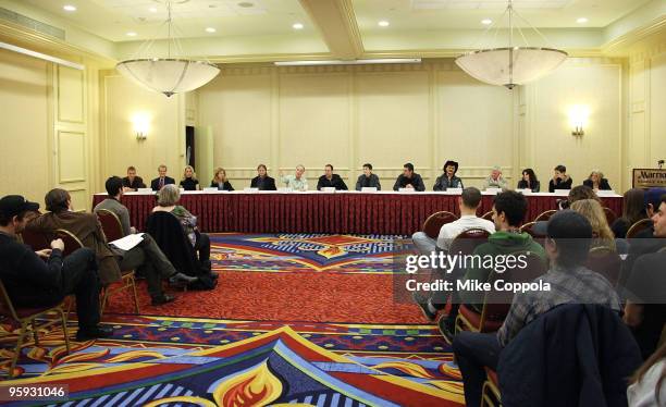 View of atmosphere at the Hoboken International Film Festival press conference at the Marriott Saddle Brook on January 21, 2010 in Saddle Brook, New...
