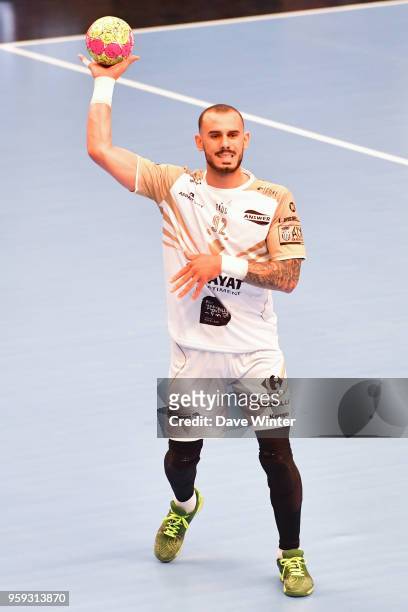 Theo Derot of Aix during the Lidl StarLigue match between Paris Saint Germain and Aix at Salle Pierre Coubertin on May 16, 2018 in Paris, France.