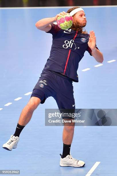 Mikkel Hansen of PSG during the Lidl StarLigue match between Paris Saint Germain and Aix at Salle Pierre Coubertin on May 16, 2018 in Paris, France.