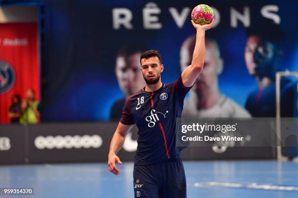 Nedim Remili of PSG during the Lidl StarLigue match between Paris Saint Germain and Aix at Salle Pierre Coubertin on May 16, 2018 in Paris, France.