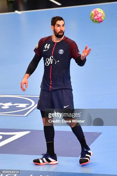 Nikola Karabatic of PSG during the Lidl StarLigue match between Paris Saint Germain and Aix at Salle Pierre Coubertin on May 16, 2018 in Paris,...