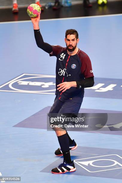 Nikola Karabatic of PSG during the Lidl StarLigue match between Paris Saint Germain and Aix at Salle Pierre Coubertin on May 16, 2018 in Paris,...