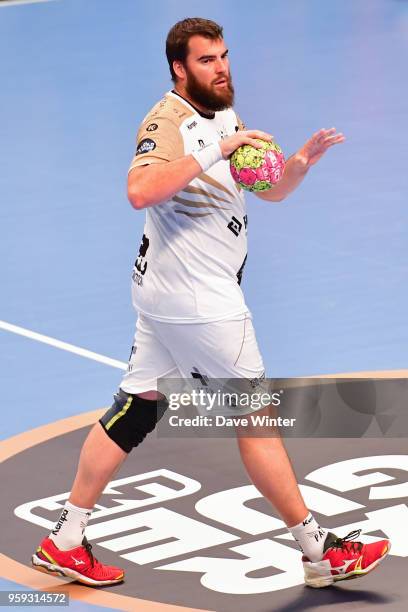 Juan Andreu Candau of Aix during the Lidl StarLigue match between Paris Saint Germain and Aix at Salle Pierre Coubertin on May 16, 2018 in Paris,...