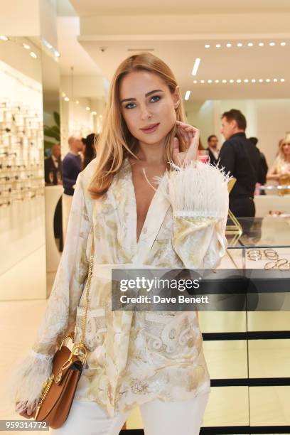 Kimberley Garner attends an exclusive summer cocktail party showcasing the Linda Farrow x Lelloue collection on May 16, 2018 in Cannes, France.