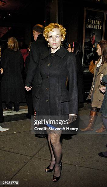 Actress Emily Bergl attends the opening night of "Present Laughter" on Broadway at the American Airlines Theatre on January 21, 2010 in New York City.