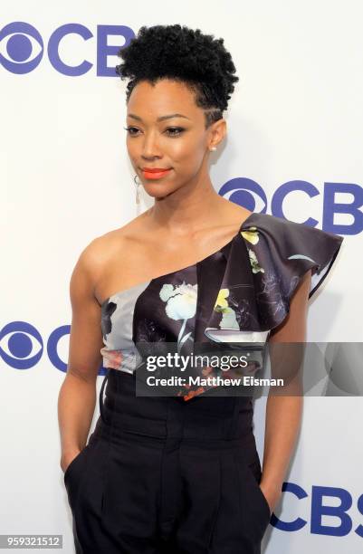 Actress Sonequa Martin-Green attends the 2018 CBS Upfront at The Plaza Hotel on May 16, 2018 in New York City.