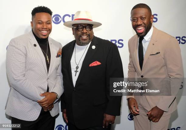 Actors Marcel Spears, Cedric the Entertainer and Sheaun McKinney attend the 2018 CBS Upfront at The Plaza Hotel on May 16, 2018 in New York City.