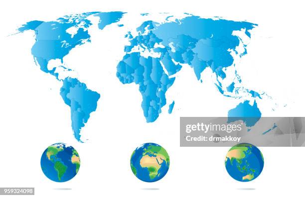 ilustraciones, imágenes clip art, dibujos animados e iconos de stock de mapa mundial - frontera internacional