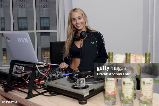 Harley Viera Newton getting the party started at the Launch of Ketel One Botanical on May 16, 2018 in New York City.