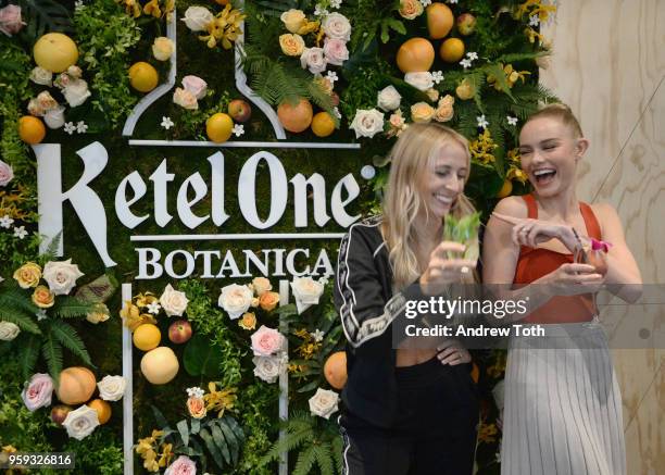 Harley Viera Newton and Kate Bosworth enjoying the new Ketel One Botanical and Soda at the Launch of Ketel One Botanical on May 16, 2018 in New York...