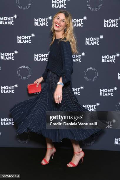 Sveva Alviti attends the Montblanc dinner hosted by Charlotte Casiraghi for the collection launch 'Les Aimants at Villa La Favorite on May 16, 2018...