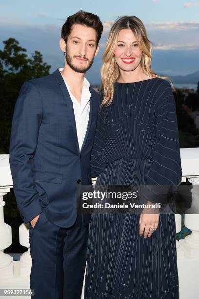 Pierre Niney and Sveva Alviti attend the Montblanc dinner hosted by Charlotte Casiraghi for the collection launch 'Les Aimants at Villa La Favorite...