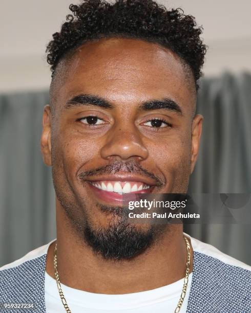 Former NFL Player Rashad Jennings visits Hallmark's "Home & Family" at Universal Studios Hollywood on May 16, 2018 in Universal City, California.